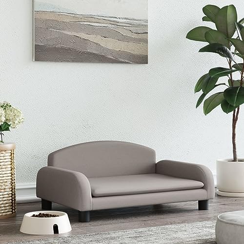 Hovothy Hundebett Bequeme Haustierbett Welpenbett Hundecouch Haustiersofa Schlafplatz für Hunde als Auch Katzen Geeignet Elegante Design Wasserabweisend und Langlebig Taupe 70x45x30 cm von Hovothy