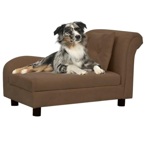 Hovothy Hundebett Bequeme Haustierbett mit Kissen Hundecouch Welpenbett Haustiersofa Schlafplatz für Hunde als Auch Katzen Geeignet Wasserabweisend und Langlebig Schwarz 83x44x44 cm von Hovothy