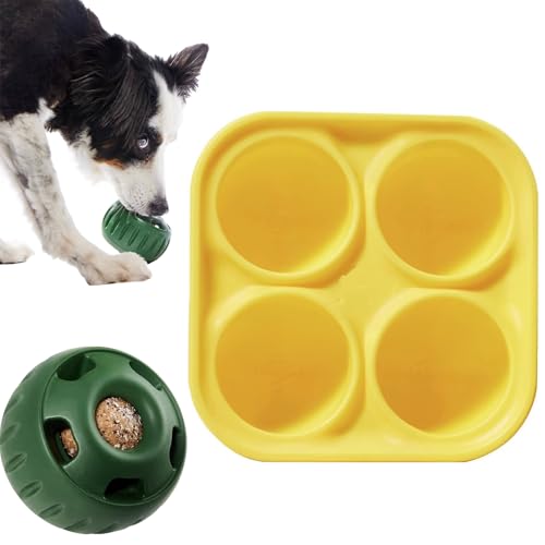 Hpamba Interaktives Hunde Leckerli Ball Spielzeug, Nachfüllbares Leckerli Spielzeug für Hunde Leicht zu Reinigen,Hundespielzeug mit 1 Tablett Befüllbares Hundespielzeug, um Ihren Welpen abzulenken von Hpamba