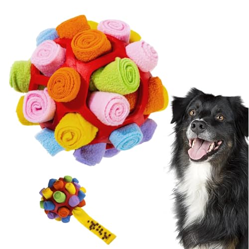 Hpamba Schnüffelball Für Hunde Schnüffelspielzeug Interaktives Tragbares Hunde Schnüffelspielzeug Hundespielzeug Snuffle Geruchstraining Für Waschbar Interaktive Hundespielzeug Schnüffelteppich Ball von Hpamba