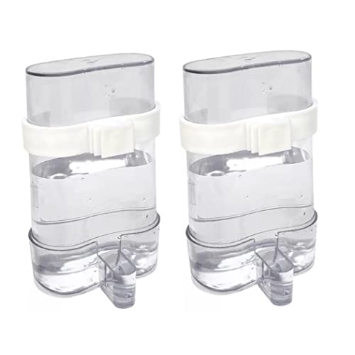 2pcs Haustierwasserfuttermittel, automatische Vogelwasserer -Feeder, Vogelwasserspender für Käfig, Kein Mess Vogelfutteranbieter Waterer Cockatiel Cage Accessoires von Hperu