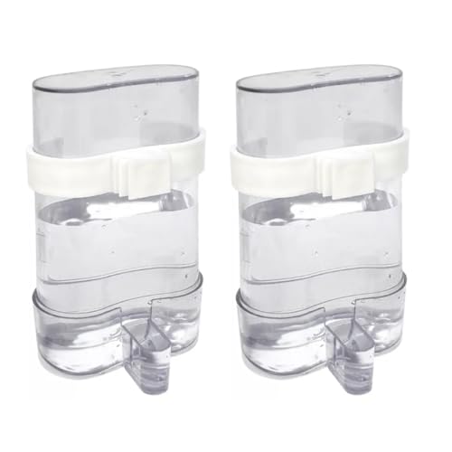 Automatischer Vogelwasserer -Feeder, Vogelwasserspender für Käfig, 2pcs Keine Mess Vogelfutterdienste Waterer Cockatiel Cage Accessoires Acrylvogel Käfig von Hperu