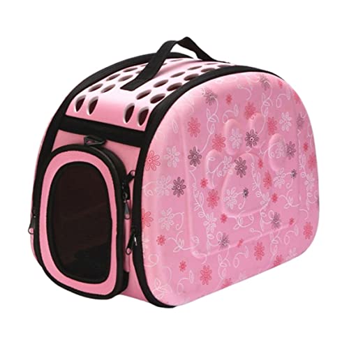 Hperu Beutel Faltbare Reise mit Handtasche atmungsaktivem Mesh -Tasche für Katzenhund Pink Tragbares Haustier -Tragetasche von Hperu