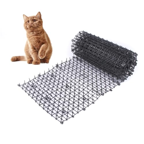 Hperu Anti -Katze -Spikes -Katzenschattenmatte mit Spikes, 2 m x 28 cm Katzenhundstier Spikes Repellent Abschreckungsmatte, Anti -Katze -Katze Katze Abschreckungsmatte für Garten, Zaun von Hperu