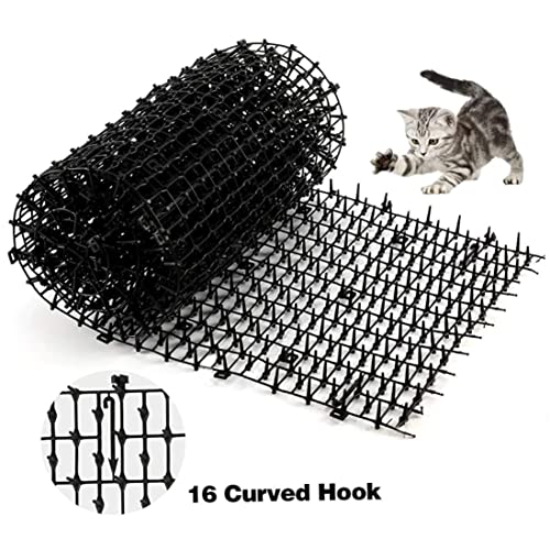 Hperu Cat Scat Matte mit Spikes, 2 m x 28 cm Katzenhundstier Spikes Abstoßende Abschreckungsmatte, Anti -Katzenmatte Innenkatze Abschreckungsmatte für Garten, Zaun Anti -Katzenspitzen von Hperu