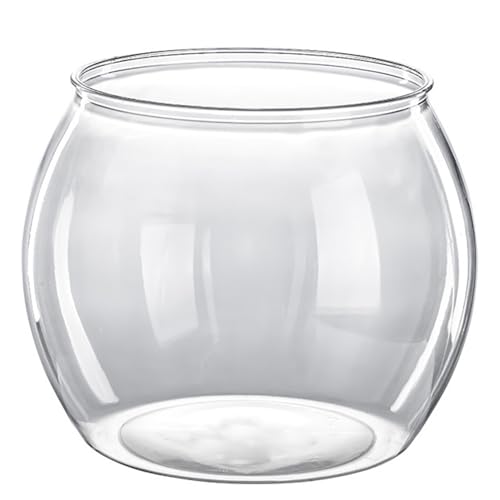 Hperu Fischschale Plastik Plastik Fischschalen 6.3 '' Dia Clear Goldfish Schüssel Bruchsichere Fischschüssel Vase kleine Aquarium Fischschale für hydroponische Pflanzer Terrarium Schüssel Büro Ti von Hperu