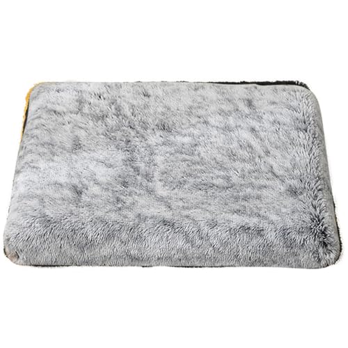 Hperu Großes Hundebett 35.4x27.6x3,9inch Memory Foam Nicht rutschfestes Winterhundkistenmatratze Plüsch Wärme weiche abnehmbare Gradientengrau-Hundebett von Hperu