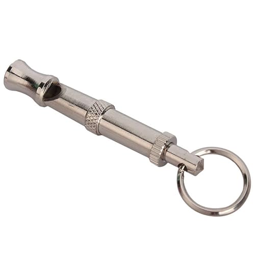 Hperu Hundepfeifungstraining Hundetraining Pfeife Einstellbarer Klangpfeife für Hundetraining Lanyard Schlüsselkette (Silber) von Hperu