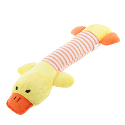 Hperu Welpe Plüsch Sound Spielzeug Hund Haustier Welpe Plüsch Sound kaut Quietscher Quietschende Duck Toy gelbes Spielzeug von Hperu