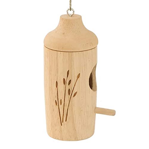 Hummingbird House Hummingbird House für außen hängende Kolibri Nest Holz Vogelhaus Hängende Vogelkiste für Gartendekor 12 * 4,7 cm Style11 von Hperu