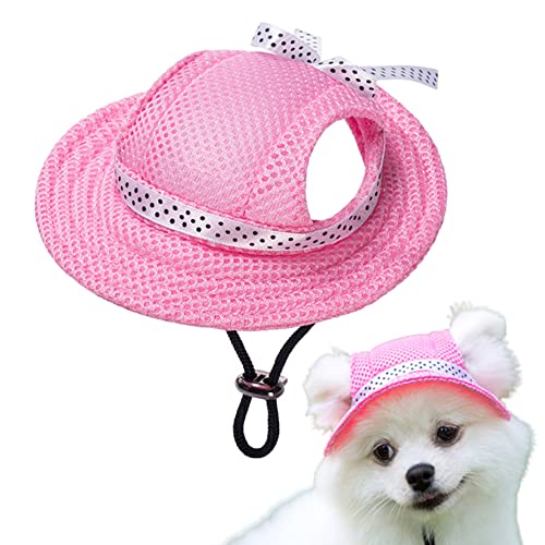 Hundehut Haustier Sonnenschutz Cap atmable Mesh Sonnenkappe mit Ohrlöchern Baseballkappen Hüte mit verstellbarem Halsgurt Haustier Prinzessin Mappe m von Hperu