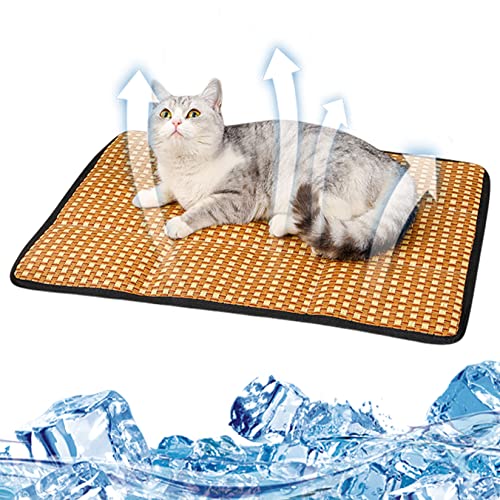Hundekühlmatten Sommer nicht rutsches Haustierkühlbett selbstkühle Pads für kleine mittelgroße Hunde 70 x 55 cm Haustierkühlmatte von Hperu