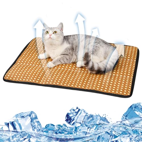 Hundekühlungsmatten Sommer Nicht rutsches Haustierkühlbett selbstkühle Pads für kleine mittelgroße Hunde 60x45 cm Bettmatten von Hperu