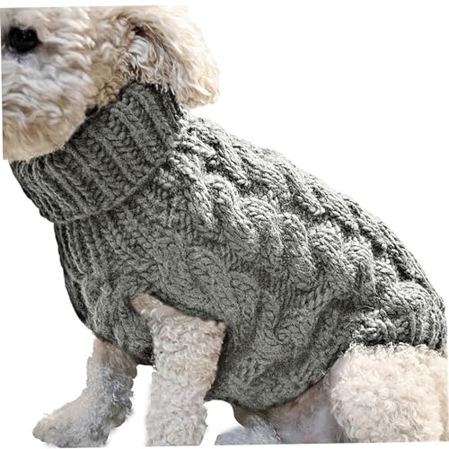 Hundepullover für kleine Hunde kleine Hundpullover Rollkragenpullover Pullover Winter Dicke warme Klassische kleine Hundekleidung für Chihuahua, Yorkie, Teetasse, Dachshundgrau s von Hperu