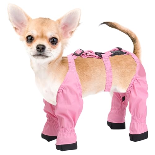 Hundestiefel Suspender Stiefel für Hunde wasserdichte Hosentiefel für Hunde Weiche und Bequeme Hundefuge Leggings Verstellbarer Hundebotenschutz mit Hilfsgurt für kleine, mittlere Hund m von Hperu