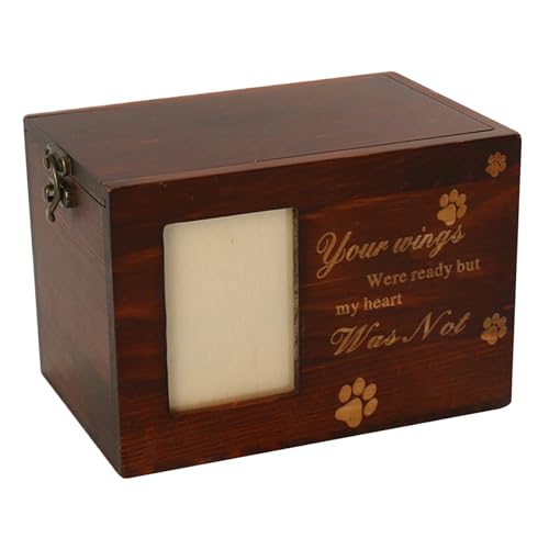 Hundurne Personalisierte hölzernen Hund Ashes Box Memorial Katze Asche Urne Cremation Haustier Urnen für Hundeverlustgeschenke, Haustierurne, Hundurne von Hperu