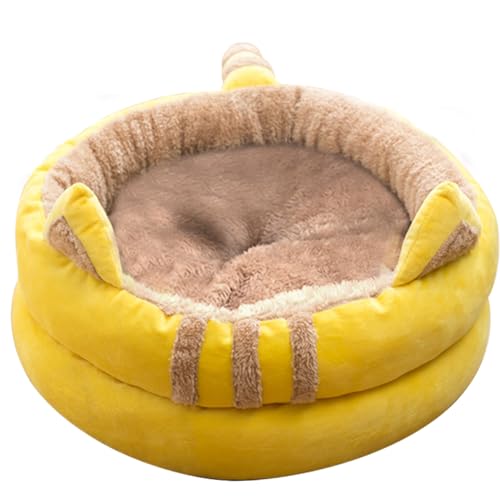 Katzenbetten für Innenkatzen Warmer Katze Schlafsack Winterkatze Nest mit rutschfestem Boden für kleine Haustiere Snooze Sleeping Styleb Cat Häuser Eigentumswohnungen von Hperu