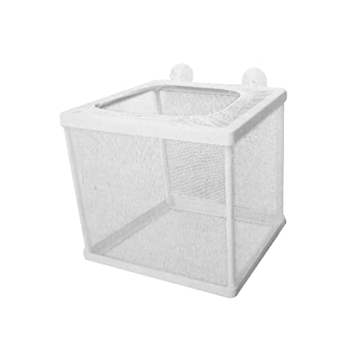 Plastikrahmen Net Fry Brüterei Mesh Fisch Fry Braten Brepper Box Trennung Netz für Aquarium mit 4 Saugbechern Weißfisch Brütereizüchter von Hperu