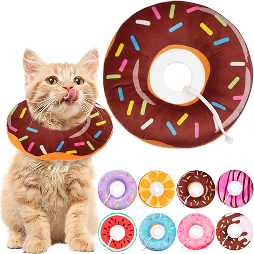 Hpetppy Katzenkegelhalsband, weich, Katzen-Genesungshalsband für Wundheilung, niedlicher Katzen-Donut, verstellbare Katzenzapfen, um das Lecken zu stoppen, bequem, leicht, elisabethanische Halsbänder von Hpetppy