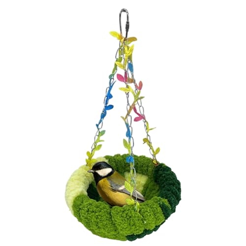 Hqunjikp Papageienbett – Lovebird Kuschelunterlage, Winter, warm, Vogelnest, Haus, Hängematte, Finkenkäfig, Plüsch für Aras, Sittiche, Nymphensittiche, Kakadus, Lovebird von Hqunjikp