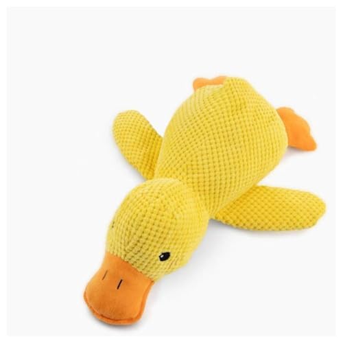 Hrlace Hundespielzeug Plüsch Ente Hundespielzeug Beruhigende Ente Für Hunde Quack-Quack Duck Dog Toy Hundespielzeug mit Plüschfüllung Beruhigendes Kuscheltier Enten Hundespielzeug Groß Gelb von Hrlace