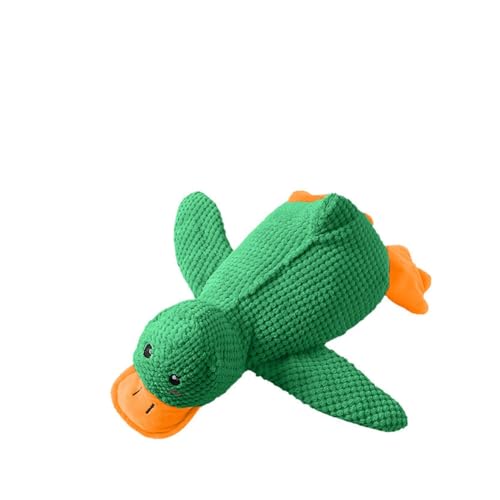 Hrlace Hundespielzeug Plüsch Ente Hundespielzeug Beruhigende Ente Für Hunde Quack-Quack Duck Dog Toy Hundespielzeug mit Plüschfüllung Beruhigendes Kuscheltier Enten Hundespielzeug Groß Grün von Hrlace