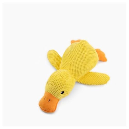 Hrlace Hundespielzeug Plüsch Ente Hundespielzeug Beruhigende Ente Für Hunde Quack-Quack Duck Dog Toy Hundespielzeug mit Plüschfüllung Beruhigendes Kuscheltier Enten Hundespielzeug Klein Gelb von Hrlace