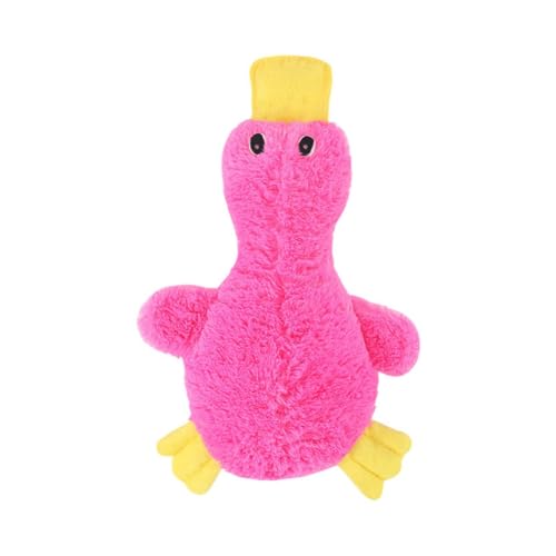 Hrlace Hundespielzeug Plüsch Ente Hundespielzeug Beruhigende Ente Für Hunde Quack-Quack Duck Dog Toy Hundespielzeug mit Plüschfüllung Beruhigendes Kuscheltier Enten Hundespielzeug Rosa Ente von Hrlace