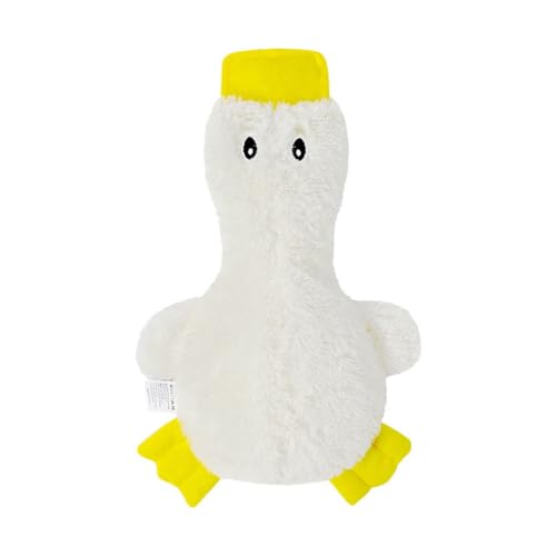 Hrlace Hundespielzeug Plüsch Ente Hundespielzeug Beruhigende Ente Für Hunde Quack-Quack Duck Dog Toy Hundespielzeug mit Plüschfüllung Beruhigendes Kuscheltier Enten Hundespielzeug Weiße Ente von Hrlace