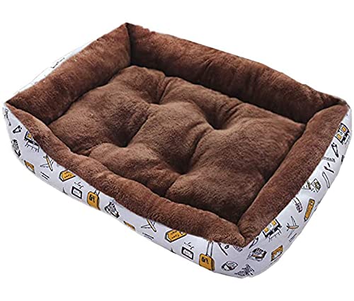 Fleece-Haustier-Sofa für Hunde und Katzen, für besseren Schlaf, lindert Angstzustände, waschbar, beruhigend, warm, rutschfeste Unterseite, weiches Haustierbett, 45 x 30 cm, Stil A von Hruile