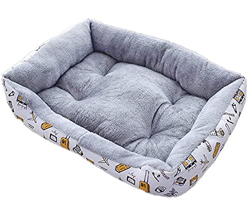 Fleece-Haustier-Sofa für Hunde und Katzen, für besseren Schlaf, lindert Angstzustände, waschbar, beruhigend, warm, rutschfeste Unterseite, weiches Haustierbett, 50 x 40 cm, Stil B von Hruile