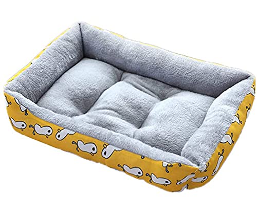 Fleece-Haustier-Sofa für Hunde und Katzen, für besseren Schlaf, lindert Angstzustände, waschbar, beruhigend, warm, rutschfeste Unterseite, weiches Haustierbett, 90 x 70 cm, Stil E von Hruile