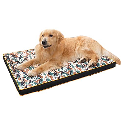 Mittelgroßes Hundebett für Hundekäfig-Matratze, orthopädisches Hundebett mit weichem, wasserdichtem Oxford-Bezug, rutschfeste Unterseite, Haustierbett, abnehmbar, waschbar, 100 x 70 cm von Hruile