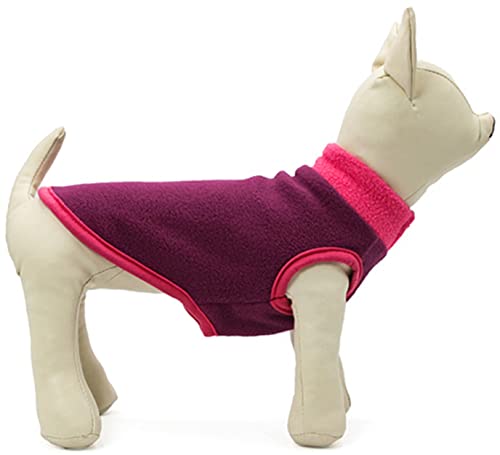 HshDUti Hunde-Sweatshirt Fleeceweste Warme Hundepullover Pullover für kleine und mittelgroße Hunde Pullover Outfits Mantel Haustier Winter Kleidung für Indoor und Outdoor Wear Lila M von HshDUti