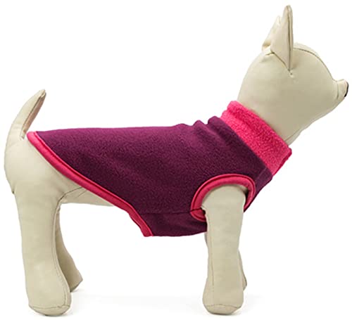 HshDUti Hunde-Sweatshirt Fleeceweste Warme Hundepullover Pullover für kleine und mittelgroße Hunde Pullover Outfits Mantel Haustier Winter Kleidung für Indoor und Outdoor Wear Lila XL von HshDUti