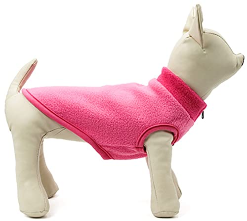 HshDUti Hunde-Sweatshirt Fleeceweste Warme Hundepullover Pullover für kleine und mittelgroße Hunde Pullover Outfits Mantel Haustier Winterkleidung für Innen- und Außenbereich Rosa XS von HshDUti