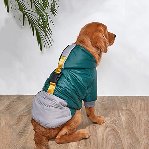 HshDUti Hundebekleidung für kleine Hunde Hundemantel Wasserdicht Winterjacke Warme Weste Hundekleidung Hundepullover Mantel Warme Winter Hundejacke für Kleine Mittlere Große Hunde Grün 3XL von HshDUti