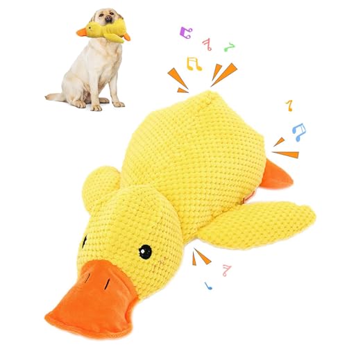 Hshenjhu Anti Stress Ente Hundespielzeug, Unzerstörbares Hundespielzeug, Quietschspielzeug Hund Kuscheltier für Hunde, Hundespielzeug Quietschend, Dog Toys für Breeds, kleine, mittlere, große Hunde von Hshenjhu