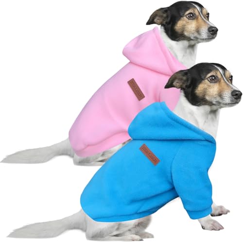 HuaLiSiJi Hunde Hoodie Große Hunde Hunde Sweatshirt, Warm und Leicht, Mit Einer Weichen Textur, Leicht zu Tragen und Hellen Farben (3XL, Rosa+Blau) von HuaLiSiJi