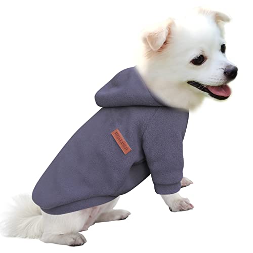 HuaLiSiJi Hunde Hoodie Kapuzenpullis für Hunde Hunde Sweatshirt Fleece Warm und Leicht, Sehr Schön, Bequem und Weich, Super Anzuziehen (M, Grau) von HuaLiSiJi