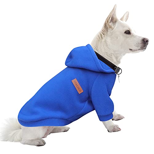 HuaLiSiJi Hunde Hoodie Hunde Sweatshirt Fleece Pullover Hund Chihuahua Pullover, Warm und Leicht, Mit Einer Weichen Textur, Leicht zu Tragen und Hellen Farben (XL, Dark Blue) von HuaLiSiJi