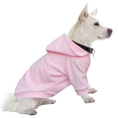 HuaLiSiJi Hunde Hoodie Kapuzenpullis für Hunde Hundepullover mit Kapuze Hunde Sweatshirt Chihuahua Pullover, Warm und Leicht, Mit Einer Weichen Textur, Leicht zu Tragen und Hellen Farben (3XL, Rosa) von HuaLiSiJi