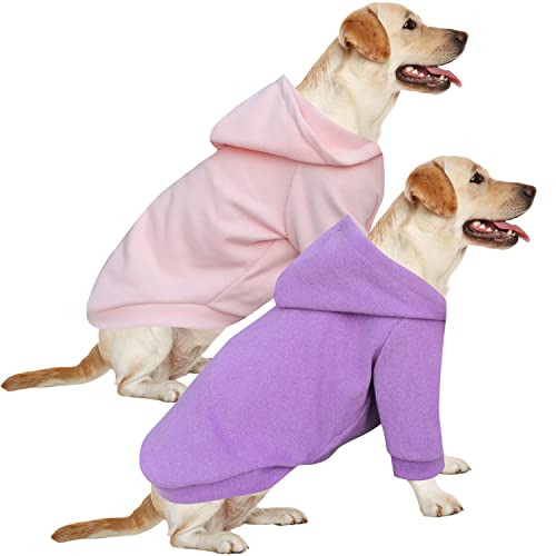 HuaLiSiJi Hunde Hoodie Groß Hundepullover Grosse Hunde Hundepullover Groß, Warm und Leicht, Mit Einer Weichen Textur, Leicht zu Tragen und Hellen Farben (5XL, Rosa+Lila) von HuaLiSiJi