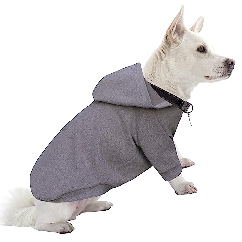 HuaLiSiJi Hunde Hoodie Hunde Sweatshirt Hundepullover Kleine Hunde Chihuahua Pullover, Warm und Leicht, Mit Einer Weichen Textur, Leicht zu Tragen und Hellen Farben (M, Grau) von HuaLiSiJi