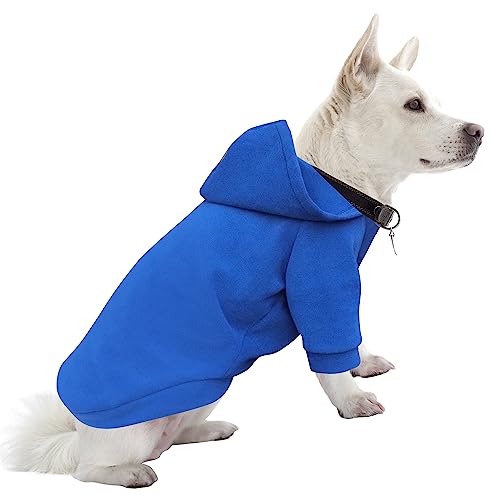 HuaLiSiJi Hunde Hoodie Hunde Sweatshirt Hundepullover Kleine Hunde Chihuahua Pullover, Warm und Leicht, Mit Einer Weichen Textur, Leicht zu Tragen und Hellen Farben (L, Dark Blue) von HuaLiSiJi