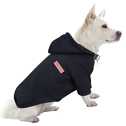 HuaLiSiJi Hunde Hoodie Kapuzenpullis für Hunde Hunde Sweatshirt Fleece Warm und Leicht, Sehr Schön, Bequem und Weich, Super Anzuziehen (Schwarz, XL) von HuaLiSiJi