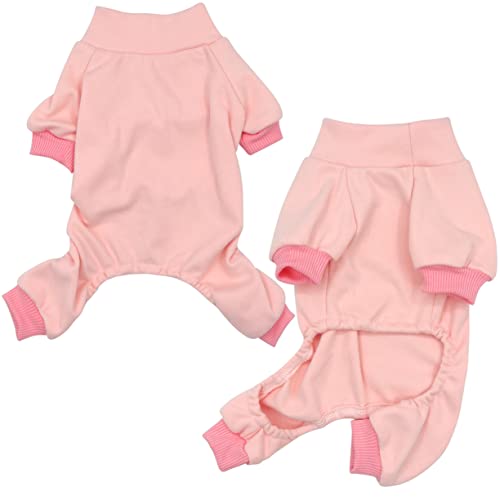 HuaLiSiJi Hundepyjama Kleine Hunde,Elastisch und Bequem Weich und Warm Einfach an und Auszuziehen für Kleine und Mittelgroße Hunde Geeignet (3XL, Rosa) von HuaLiSiJi