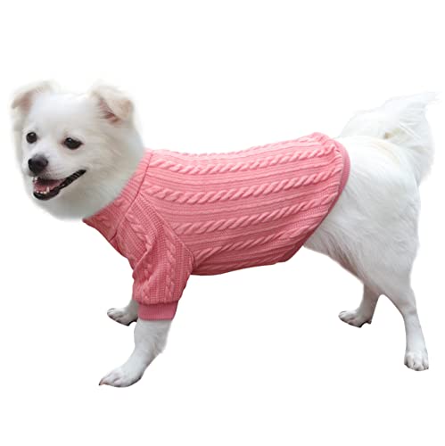 HuaLiSiJi Hundepullover Chihuahua Pullover Chihuahua Kleidung Small Dog Sweater, Elastizität Weichheit Komfort und Wärme (XL, Rosa) von HuaLiSiJi