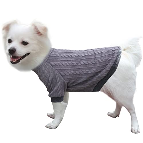 HuaLiSiJi Hundepullover Chihuahua Pullover Chihuahua Kleidung Small Dog Sweater, Elastizität Weichheit Komfort und Wärme (XXL, Grau) von HuaLiSiJi