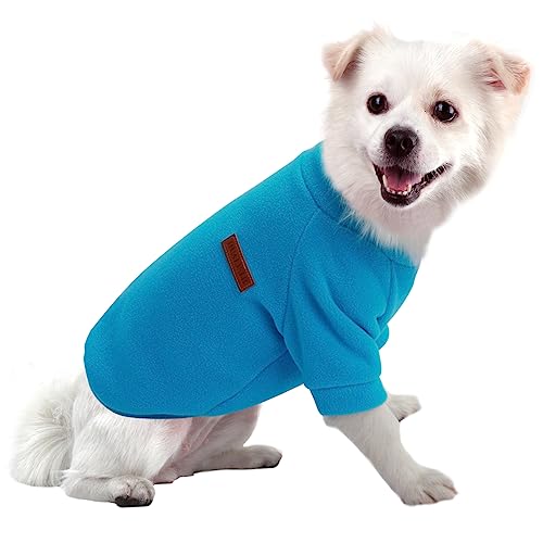 HuaLiSiJi Hundepullover Fleece Kleine Hunde Hoodie Chihuahua Kleidung Hundepullover Chihuahua Hunde Sweatshirt, Warm und Leicht, mit Einer Weichen Textur, Leicht zu Tragen (XS, Blau) von HuaLiSiJi